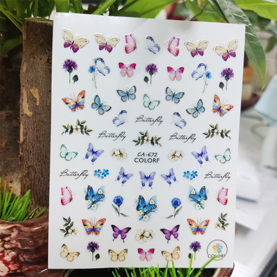 3D matricák körmökhöz Geometria Virágok Vonal csokor Design Körömdíszítés Manikűr Matrica Csúsztatók Körömfólia Kiegészítők