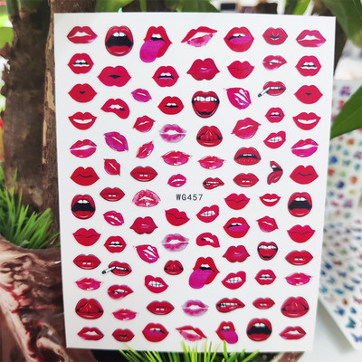 3D matricák körmökhöz Geometria Virágok Vonal csokor Design Körömdíszítés Manikűr Matrica Csúsztatók Körömfólia Kiegészítők