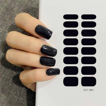 Αυτοκόλλητα Nail Art Αυτοκόλλητα με πλήρες κάλυμμα για μανικιούρ Αυτοκόλλητα αυτοκόλλητα για γυναίκες κορίτσια Καθαρό χρώμα Αυτοκόλλητο νυχιών Drop Shipping