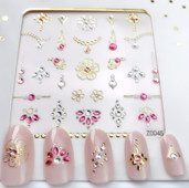 1db 3D virággeometria bronzosító körömmatrica matrica rátét dekoráció barkácsolás manikűr kiegészítők 60*60mm (papír csomagolás nélkül)