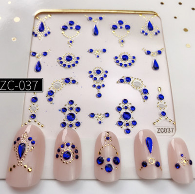 1db 3D virággeometria bronzosító körömmatrica matrica rátét dekoráció barkácsolás manikűr kiegészítők 60*60mm (papír csomagolás nélkül)