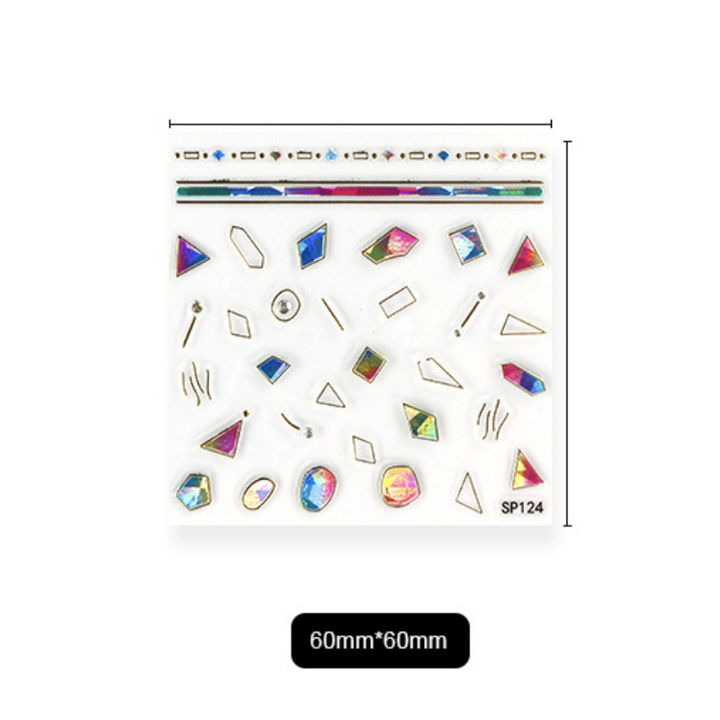 1db 3D virággeometria bronzosító körömmatrica matrica rátét dekoráció barkácsolás manikűr kiegészítők 60*60mm (papír csomagolás nélkül)