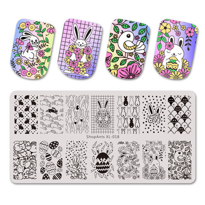 ShopAnts 6*12 cm-es körömbélyegző lemezek Gyümölcsök Képek Stencil Rozsdamentes acél Design nyomtatáshoz Nail Art képtábla XL-039