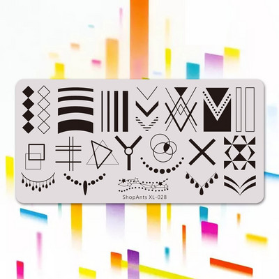 ShopAnts 6*12 cm-es körömbélyegző lemezek Gyümölcsök Képek Stencil Rozsdamentes acél Design nyomtatáshoz Nail Art képtábla XL-039