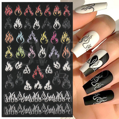 5D őszi körömmatricák juharlevél ősz ihletésű körmök tervezése sütőtök szárny matricák hálaadás manikűr csúszkák fóliák SA5D-K179