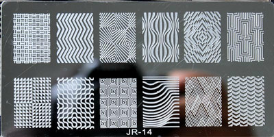 1 db ÚJ körömbélyegző lemezek rozsdamentes acél képbélyegző JR (1-30) Nail Art manikűr sablon körömbélyegző lemezek 30 stílus