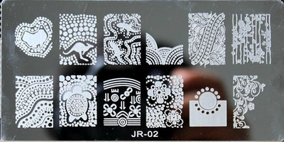 1 db ÚJ körömbélyegző lemezek rozsdamentes acél képbélyegző JR (1-30) Nail Art manikűr sablon körömbélyegző lemezek 30 stílus