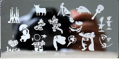 1 db ÚJ körömbélyegző lemezek rozsdamentes acél képbélyegző JR (1-30) Nail Art manikűr sablon körömbélyegző lemezek 30 stílus