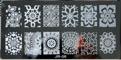 1 db ÚJ körömbélyegző lemezek rozsdamentes acél képbélyegző JR (1-30) Nail Art manikűr sablon körömbélyegző lemezek 30 stílus