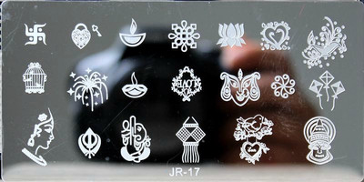 1 db ÚJ körömbélyegző lemezek rozsdamentes acél képbélyegző JR (1-30) Nail Art manikűr sablon körömbélyegző lemezek 30 stílus