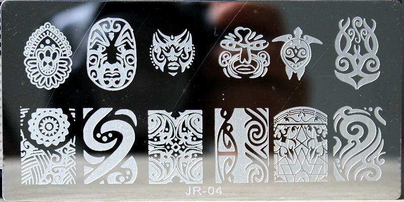 1 db ÚJ körömbélyegző lemezek rozsdamentes acél képbélyegző JR (1-30) Nail Art manikűr sablon körömbélyegző lemezek 30 stílus