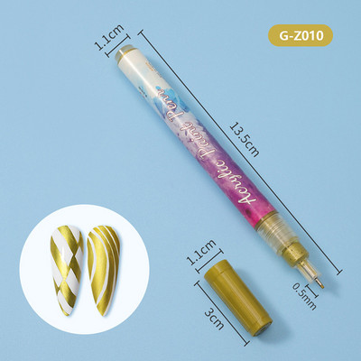 1 db Nail Art Graffiti Pen UV géllakk festőtoll DIY Nail Art eszközök