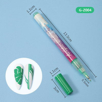 1 db Nail Art Graffiti Pen UV géllakk festőtoll DIY Nail Art eszközök