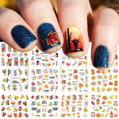 12db Neon Graffiti Szivárvány Design matricák Körömhöz Halloween Csontváz Vérző Szellemedény csúszkák Dekor Kiegészítő LEJF37-48