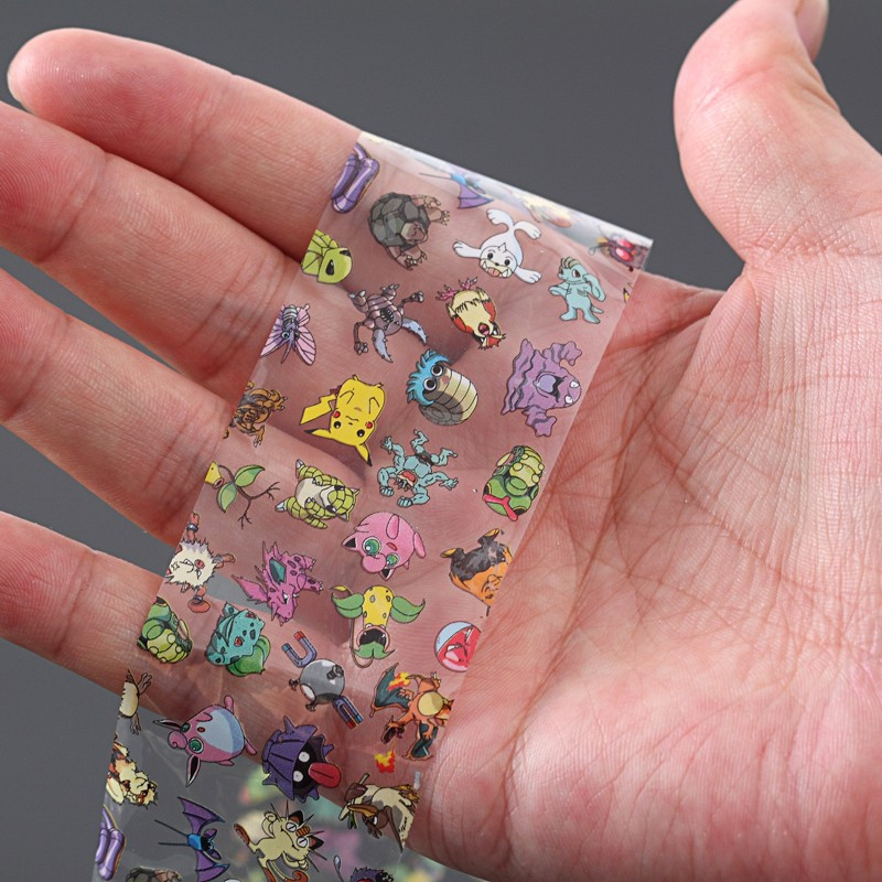 4cm*100cm rajzfilm körömfólia aranyos dizájn Manikűr Nail Art transzfer matrica dekorációk