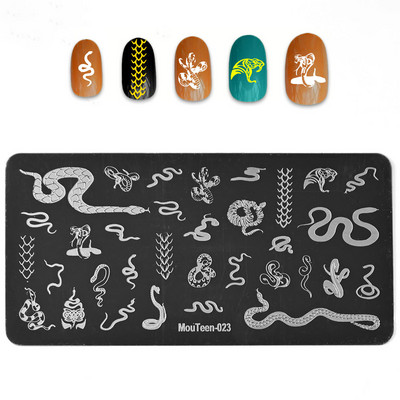 6*12 cm-es körömdíszítő bélyegzőlapok levél virág Szexi lány körömdíszítő sablon geometria csipke körömlakk nyomat zselés bélyegző kaparó