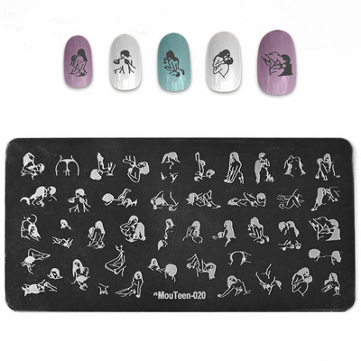 6*12 cm-es körömdíszítő bélyegzőlapok levél virág Szexi lány körömdíszítő sablon geometria csipke körömlakk nyomat zselés bélyegző kaparó