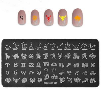 6*12 cm-es körömdíszítő bélyegzőlapok levél virág Szexi lány körömdíszítő sablon geometria csipke körömlakk nyomat zselés bélyegző kaparó