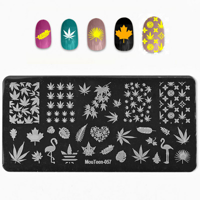 6*12 cm-es körömdíszítő bélyegzőlapok levél virág Szexi lány körömdíszítő sablon geometria csipke körömlakk nyomat zselés bélyegző kaparó