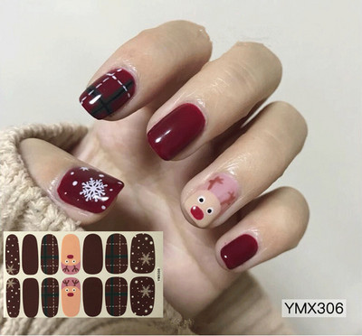 Pure Color DIY körömpakolások teljes fedő szivárvány pöttyös csíkos körmök matrica művészeti dekoráció manikűr ragasztó Valentin ajándék