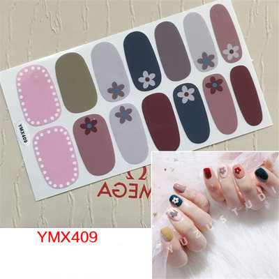 Pure Color DIY körömpakolások teljes fedő szivárvány pöttyös csíkos körmök matrica művészeti dekoráció manikűr ragasztó Valentin ajándék