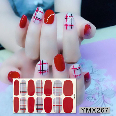 Pure Color DIY körömpakolások teljes fedő szivárvány pöttyös csíkos körmök matrica művészeti dekoráció manikűr ragasztó Valentin ajándék