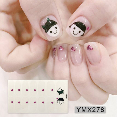 Pure Color DIY körömpakolások teljes fedő szivárvány pöttyös csíkos körmök matrica művészeti dekoráció manikűr ragasztó Valentin ajándék