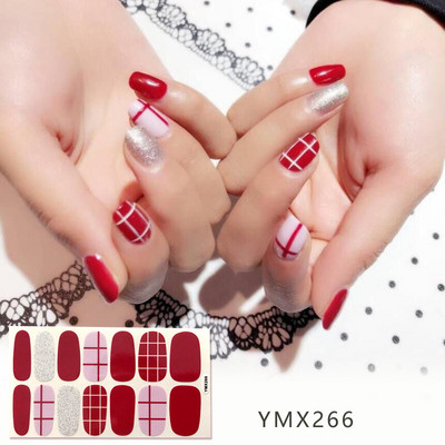 Pure Color DIY körömpakolások teljes fedő szivárvány pöttyös csíkos körmök matrica művészeti dekoráció manikűr ragasztó Valentin ajándék