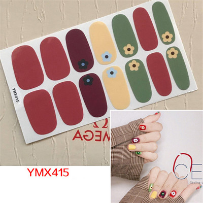 Pure Color DIY körömpakolások teljes fedő szivárvány pöttyös csíkos körmök matrica művészeti dekoráció manikűr ragasztó Valentin ajándék