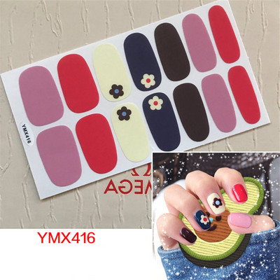 Pure Color DIY körömpakolások teljes fedő szivárvány pöttyös csíkos körmök matrica művészeti dekoráció manikűr ragasztó Valentin ajándék