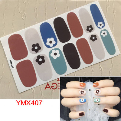 Pure Color DIY körömpakolások teljes fedő szivárvány pöttyös csíkos körmök matrica művészeti dekoráció manikűr ragasztó Valentin ajándék