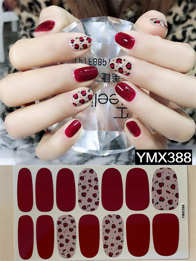 Pure Color DIY körömpakolások teljes fedő szivárvány pöttyös csíkos körmök matrica művészeti dekoráció manikűr ragasztó Valentin ajándék