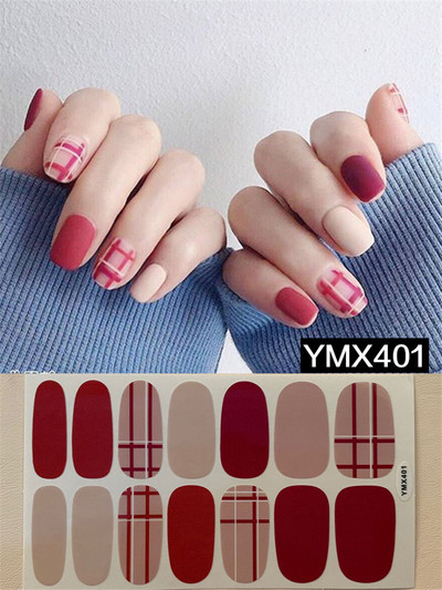 Pure Color DIY körömpakolások teljes fedő szivárvány pöttyös csíkos körmök matrica művészeti dekoráció manikűr ragasztó Valentin ajándék