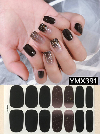 Pure Color DIY körömpakolások teljes fedő szivárvány pöttyös csíkos körmök matrica művészeti dekoráció manikűr ragasztó Valentin ajándék