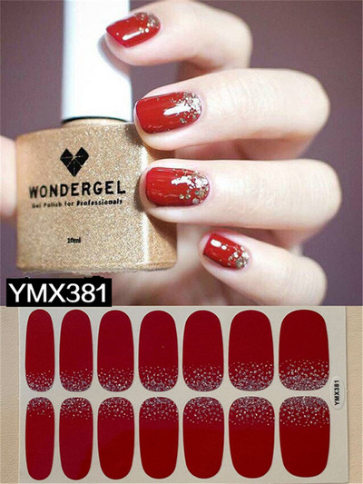 Pure Color DIY körömpakolások teljes fedő szivárvány pöttyös csíkos körmök matrica művészeti dekoráció manikűr ragasztó Valentin ajándék