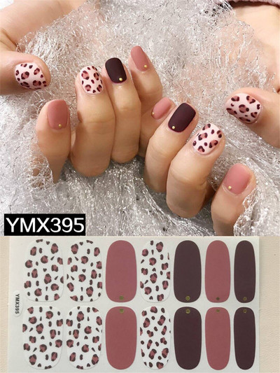 Pure Color DIY körömpakolások teljes fedő szivárvány pöttyös csíkos körmök matrica művészeti dekoráció manikűr ragasztó Valentin ajándék