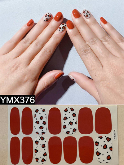 Pure Color DIY körömpakolások teljes fedő szivárvány pöttyös csíkos körmök matrica művészeti dekoráció manikűr ragasztó Valentin ajándék