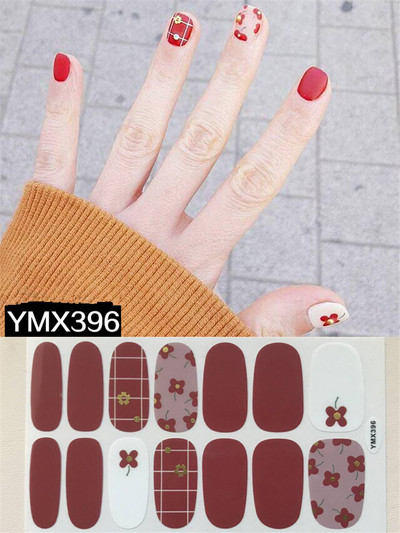 Pure Color DIY körömpakolások teljes fedő szivárvány pöttyös csíkos körmök matrica művészeti dekoráció manikűr ragasztó Valentin ajándék