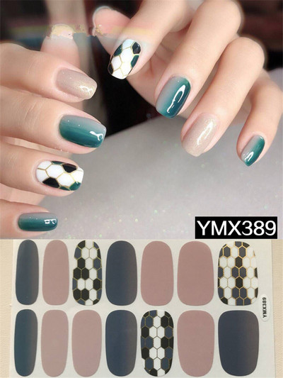 Pure Color DIY körömpakolások teljes fedő szivárvány pöttyös csíkos körmök matrica művészeti dekoráció manikűr ragasztó Valentin ajándék