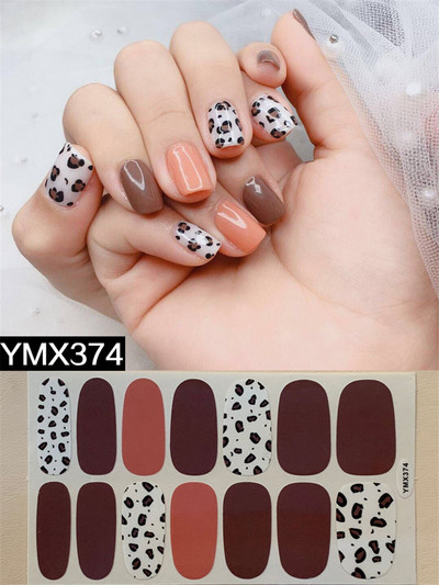 Pure Color DIY körömpakolások teljes fedő szivárvány pöttyös csíkos körmök matrica művészeti dekoráció manikűr ragasztó Valentin ajándék