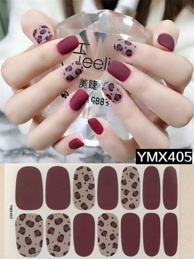 Pure Color DIY körömpakolások teljes fedő szivárvány pöttyös csíkos körmök matrica művészeti dekoráció manikűr ragasztó Valentin ajándék