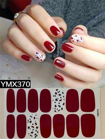 Pure Color DIY körömpakolások teljes fedő szivárvány pöttyös csíkos körmök matrica művészeti dekoráció manikűr ragasztó Valentin ajándék