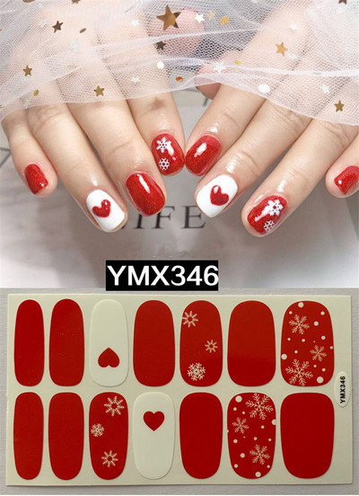 Pure Color DIY körömpakolások teljes fedő szivárvány pöttyös csíkos körmök matrica művészeti dekoráció manikűr ragasztó Valentin ajándék