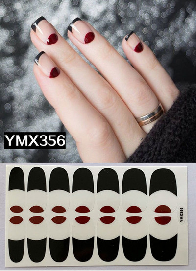 Pure Color DIY körömpakolások teljes fedő szivárvány pöttyös csíkos körmök matrica művészeti dekoráció manikűr ragasztó Valentin ajándék