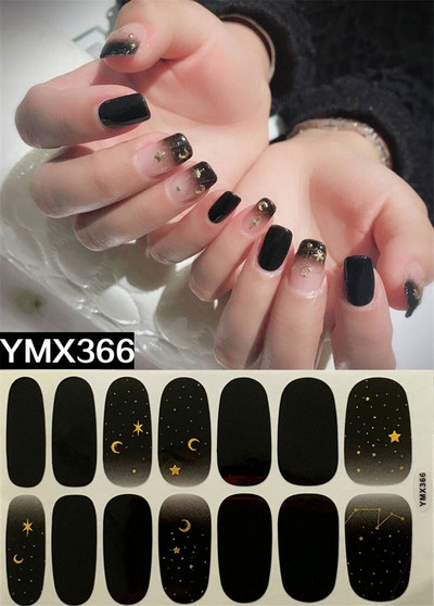 Pure Color DIY körömpakolások teljes fedő szivárvány pöttyös csíkos körmök matrica művészeti dekoráció manikűr ragasztó Valentin ajándék