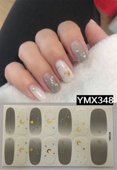 Pure Color DIY körömpakolások teljes fedő szivárvány pöttyös csíkos körmök matrica művészeti dekoráció manikűr ragasztó Valentin ajándék