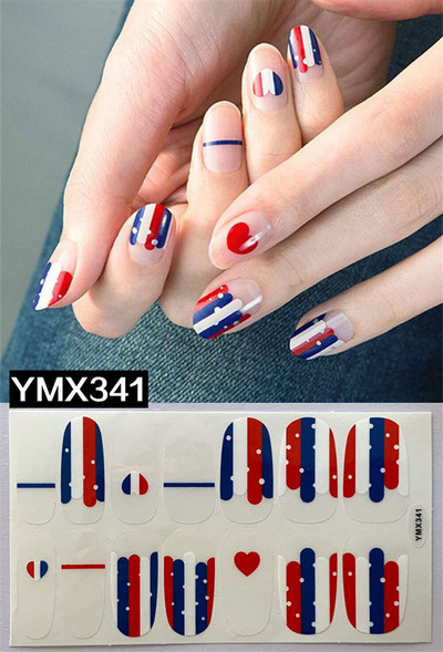 Pure Color DIY körömpakolások teljes fedő szivárvány pöttyös csíkos körmök matrica művészeti dekoráció manikűr ragasztó Valentin ajándék