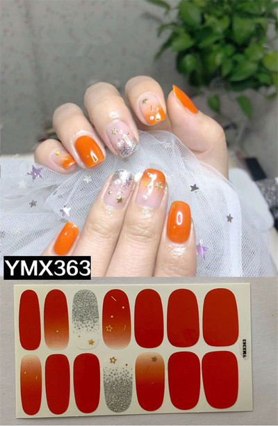 Pure Color DIY körömpakolások teljes fedő szivárvány pöttyös csíkos körmök matrica művészeti dekoráció manikűr ragasztó Valentin ajándék