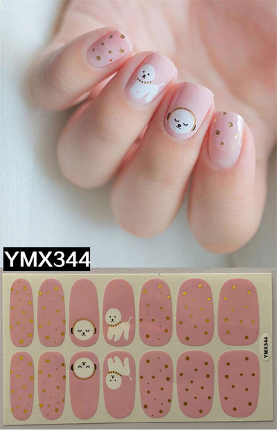 Pure Color DIY körömpakolások teljes fedő szivárvány pöttyös csíkos körmök matrica művészeti dekoráció manikűr ragasztó Valentin ajándék