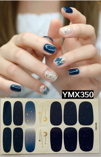 Pure Color DIY körömpakolások teljes fedő szivárvány pöttyös csíkos körmök matrica művészeti dekoráció manikűr ragasztó Valentin ajándék